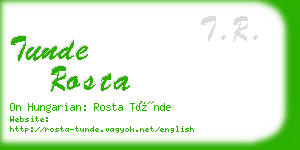 tunde rosta business card